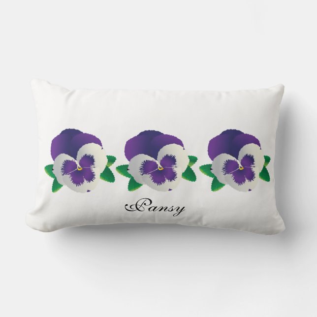 Pansy Throw Pillow Lendenkissen (Vorderseite)