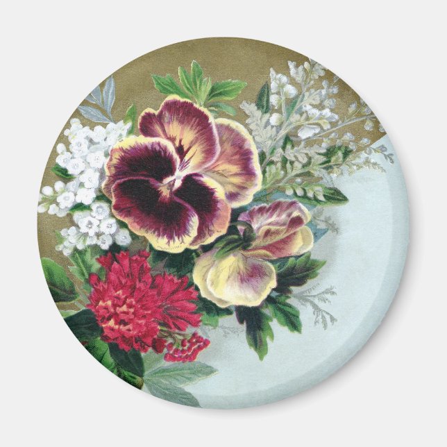 Pansy Tussie-Mussie Magnet (Vorne)