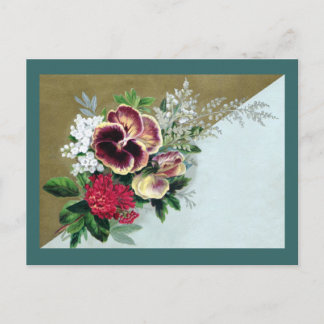 Pansy Tussie-Mussie Postkarte