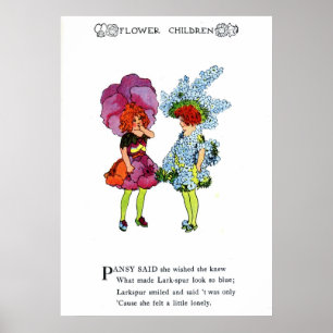 Pansy und Larkspur Poster