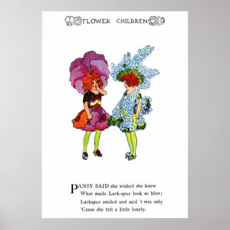 Pansy und Larkspur Poster