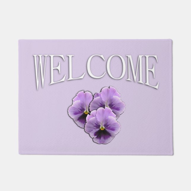 Pansy Welcome Fußmatte (Vorderseite)