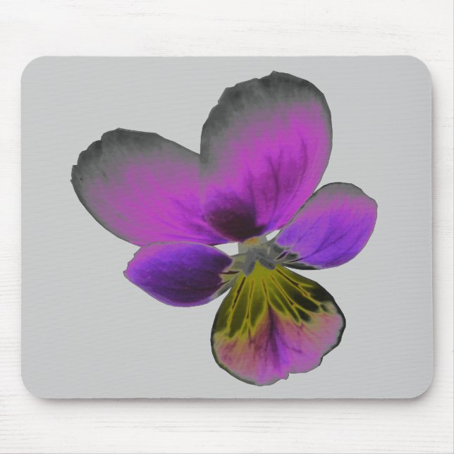 Pansy Wild Dark Lila Mousepad (Vorne)
