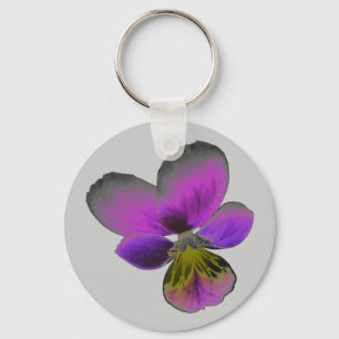 Pansy Wild Dark Lila Schlüsselanhänger
