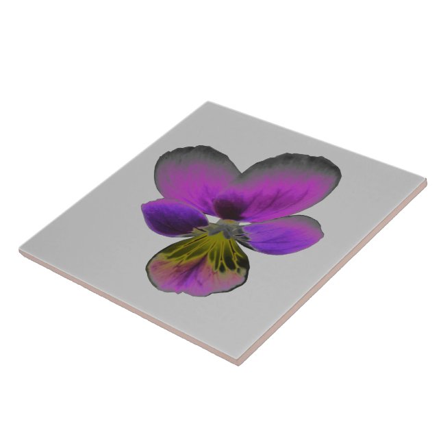 Pansy Wild Dark Lila Tile Fliese (Seite)