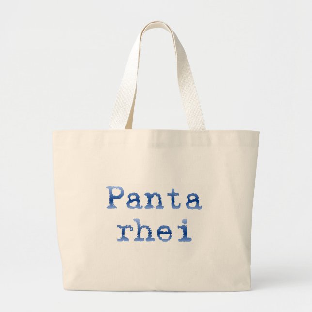 Panta rhei "Everything flows" Jumbo Stoffbeutel (Vorne)