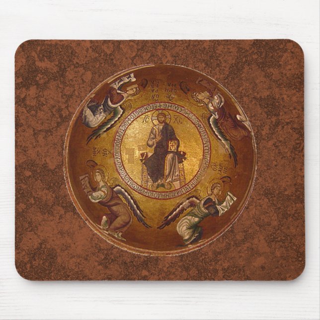 Pantakrator christliche Ikone von Jesus Christus Mousepad (Vorne)