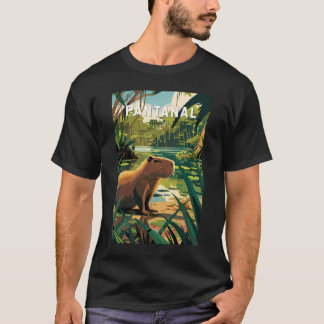 Pantanal Brasilien Capybara Reise Kunst Vintage T-Shirt