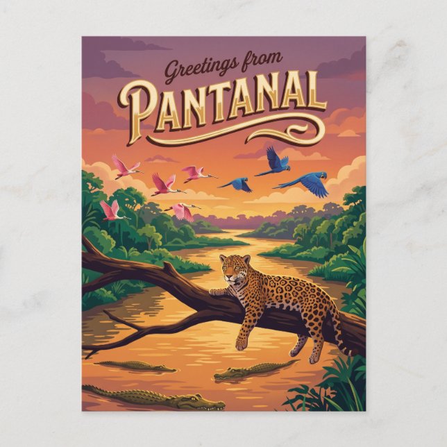 Pantanal Brasilien Postkarte (Vorderseite)