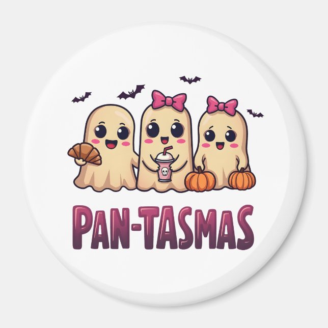 Pantasmas Funny Ghost Groovy Retro Halloween Magnet (Vorne)
