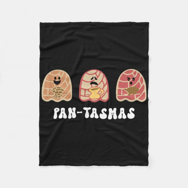 Pantasmas Funny Mexican Conchas Spooky Ghost Pan Fleecedecke (Vorderseite)