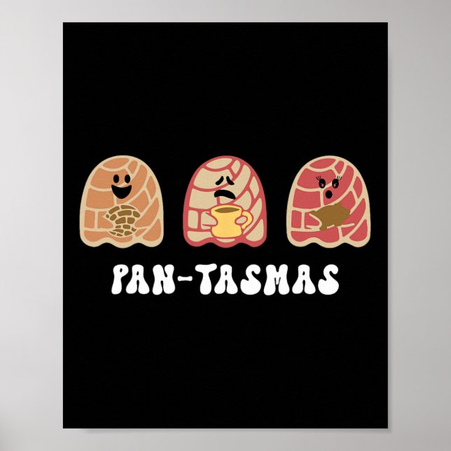 Pantasmas Funny Mexican Conchas Spooky Ghost Pan Poster (Vorne)