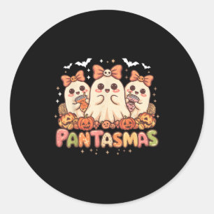 Pantasmas Ghost Funny Soky Conchas Mexican Hallowe Runder Aufkleber