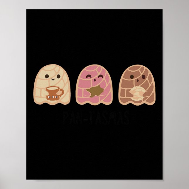Pantasmas Ghost Halloween Pan Dulce Mexican Pan - Poster (Vorne)