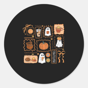 Pantasmas Halloween Ghost Conchas Spanisch Mexikan Runder Aufkleber