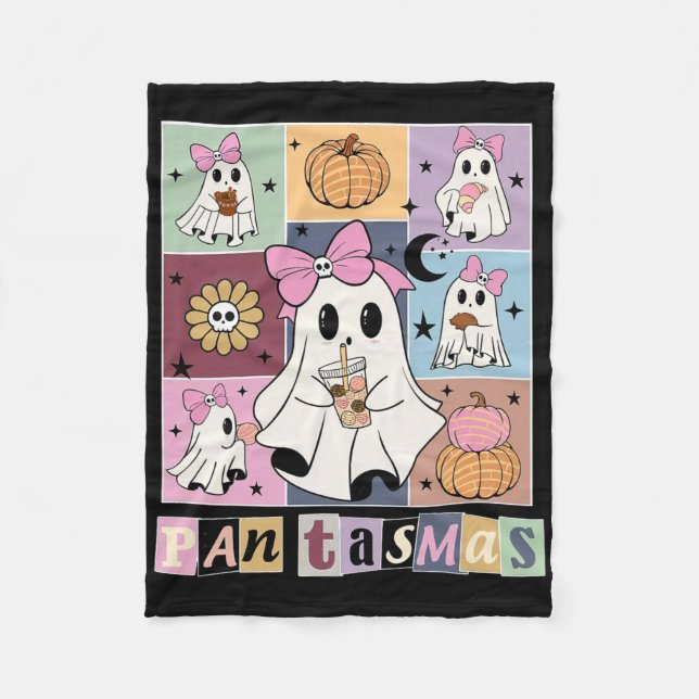 Pantasmas Mexican Halloween Ghost Spooky Conchas C Fleecedecke (Vorderseite)