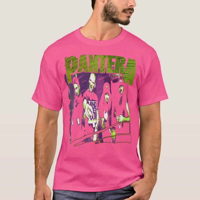 Pantera Offizielle Vintage Gruppenskizze T-Shirt (Vorderseite)