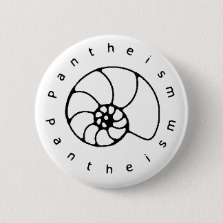 Pantheismusschwarzweiss-Knopf Button