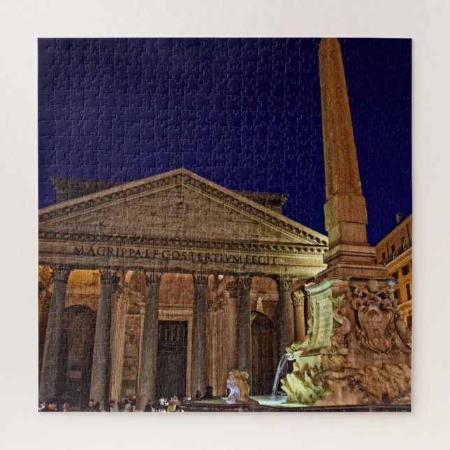 Pantheon by Night - Rom, Italien - 20x20 - 676 Stk Puzzle (Vertikal)