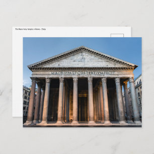 Pantheon, Heiliger Tempel im Morgengrauen - Rom, I Postkarte