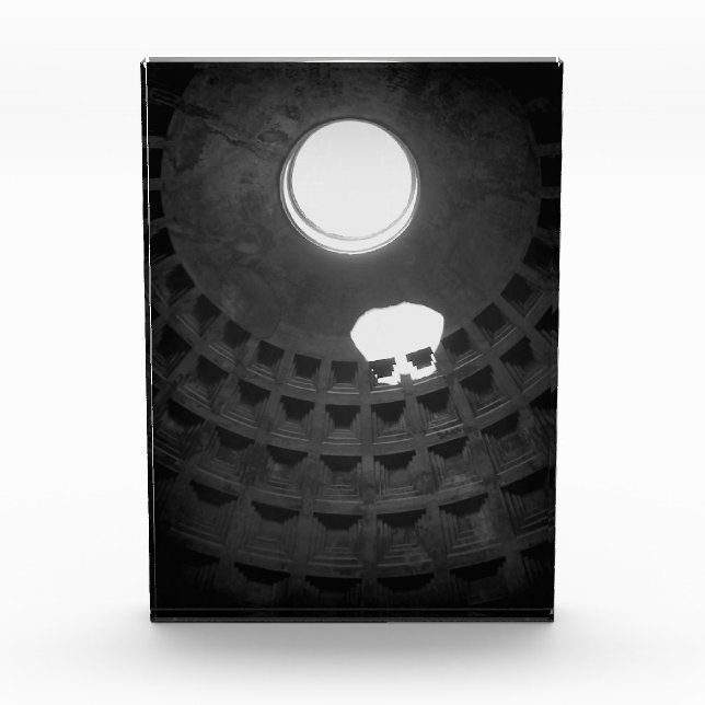 Pantheon Light Skull Rom Italien Schwarz-Weiß Fotoblock (Vorderseite)