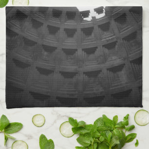 Pantheon Light Skull Rom Italien Schwarz-Weiß Geschirrtuch