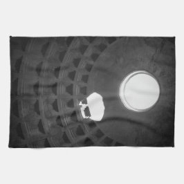 Pantheon Light Skull Rom Italien Schwarz-Weiß Geschirrtuch