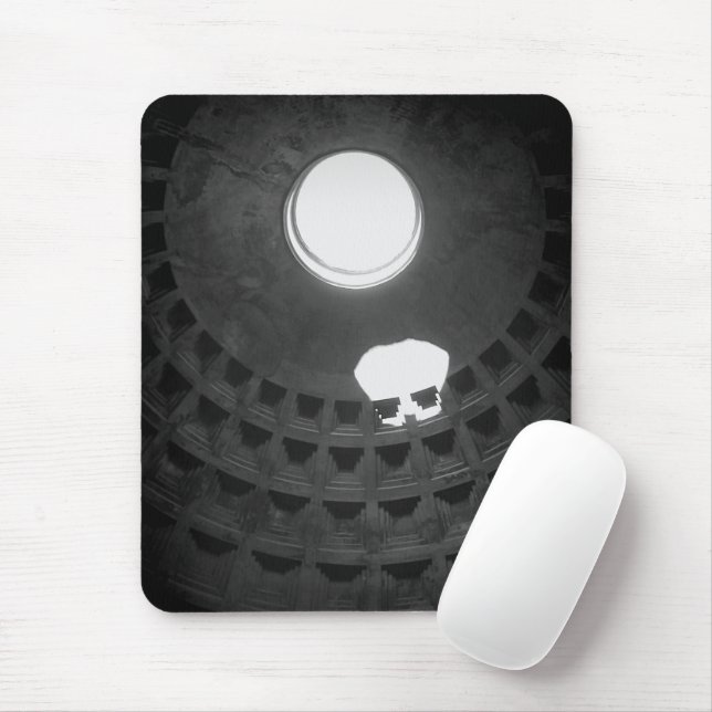 Pantheon Light Skull Rom Italien Schwarz-Weiß Mousepad (Mit Mouse)