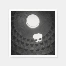 Pantheon Light Skull Rom Italien Schwarz-Weiß Serviette