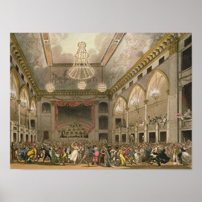 Pantheon Masquerade von 'Ackermanns Microcosm Poster (Vorne)