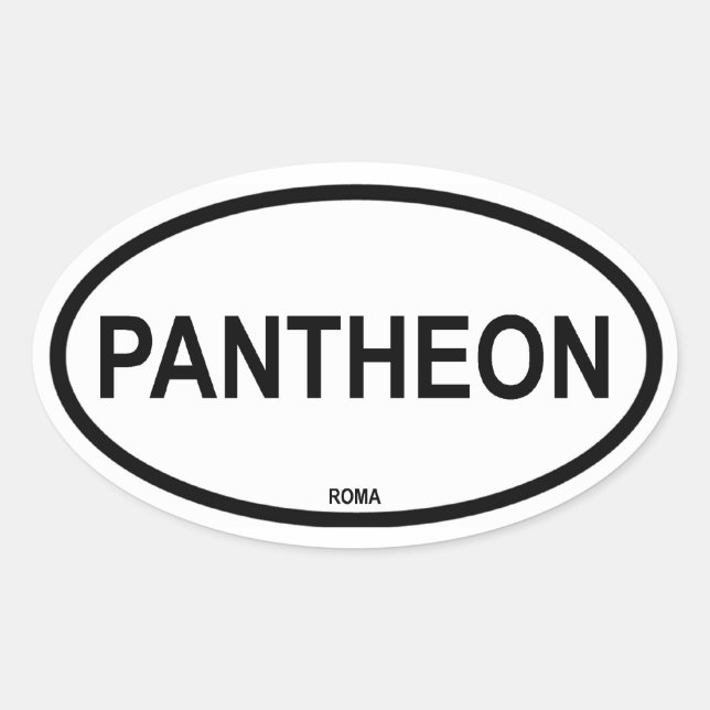 PANTHEON OVALER AUFKLEBER (Vorderseite)