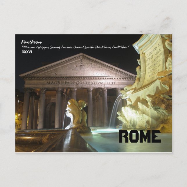 Pantheon Postkarte (Vorderseite)