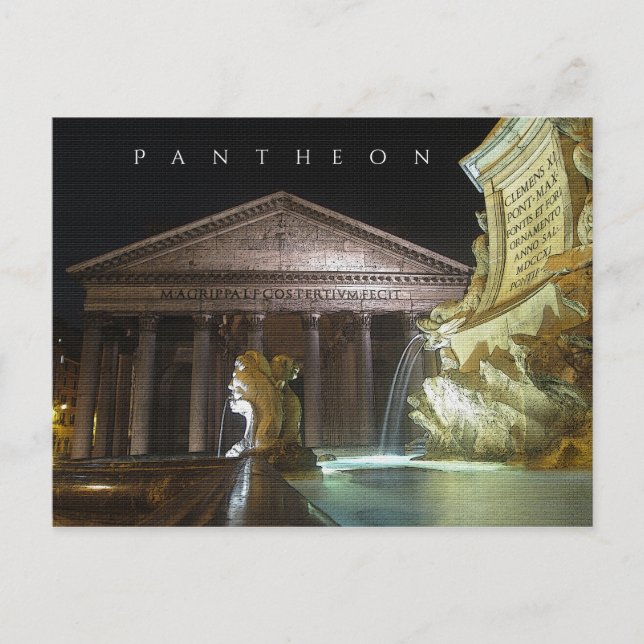 Pantheon, Rom. Postkarte (Vorderseite)