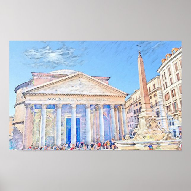 Pantheon Rome Italien Poster (Vorne)