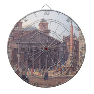 Pantheon und Piazza della Rotonda in Rom, Italien Dartscheibe