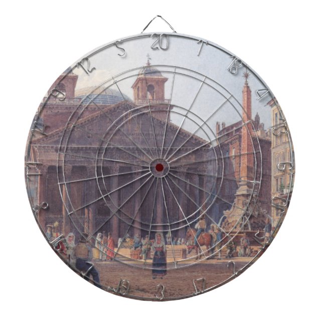Pantheon und Piazza della Rotonda in Rom, Italien Dartscheibe (vorne)