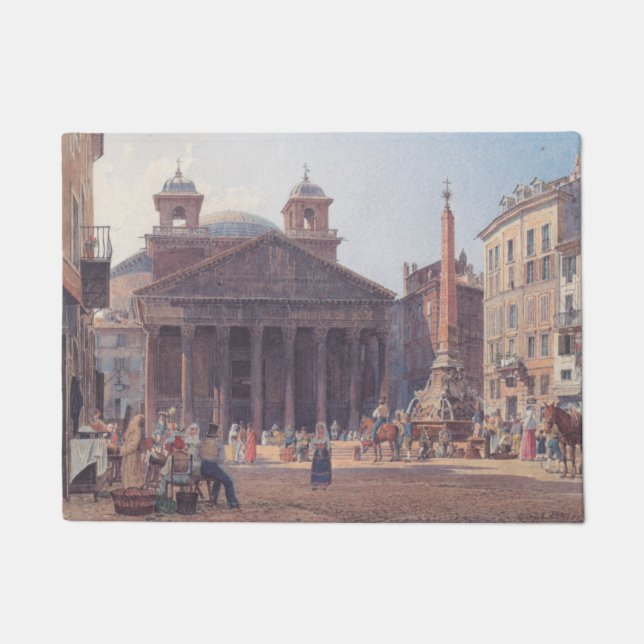 Pantheon und Piazza della Rotonda in Rom, Italien Fußmatte (Vorderseite)