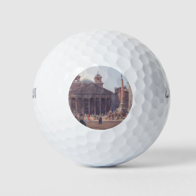 Pantheon und Piazza della Rotonda in Rom, Italien Golfball (Vorderseite)