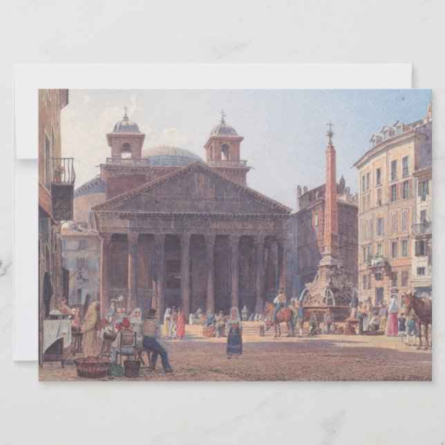 Pantheon und Piazza della Rotonda in Rom, Italien Karte (Vorderseite)