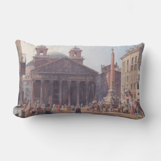 Pantheon und Piazza della Rotonda in Rom, Italien Lendenkissen (Vorderseite)