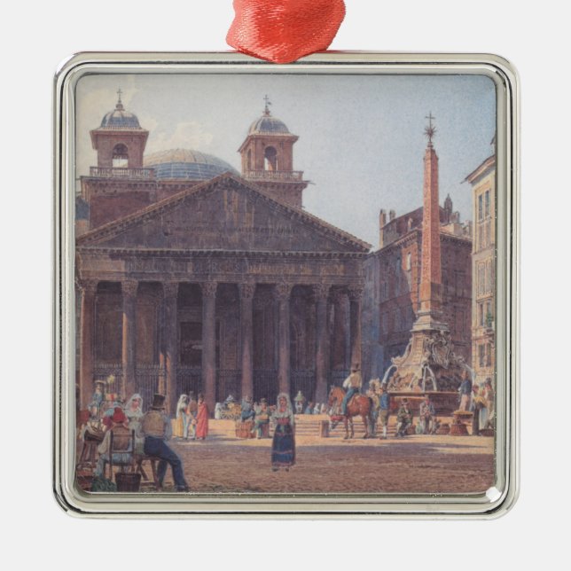 Pantheon und Piazza della Rotonda in Rom, Italien Ornament Aus Metall (Vorne)