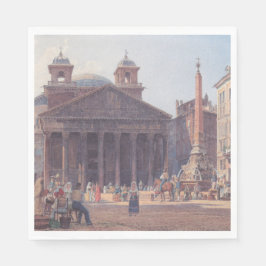 Pantheon und Piazza della Rotonda in Rom, Italien Serviette
