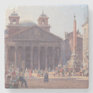 Pantheon und Piazza della Rotonda in Rom, Italien Steinuntersetzer