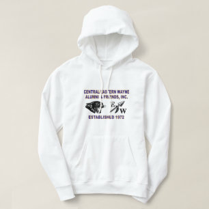 Panther and EW White Hooded Sweatshirt