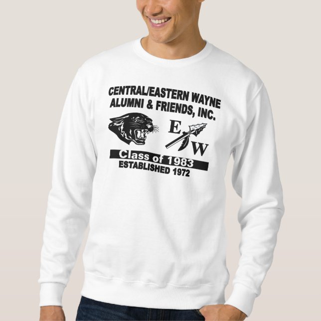 Panther and EW White Sweatshirt (Vorderseite)