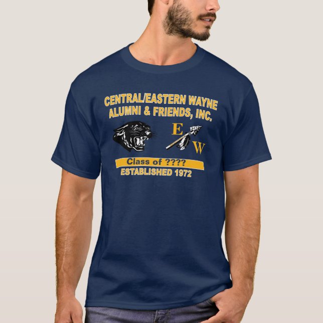 Panther and Trending EW Navy Blue T - Shirt (Vorderseite)