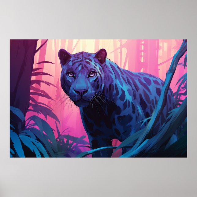 Panther Animal Jungle Nature Wilderness Poster (Vorne)