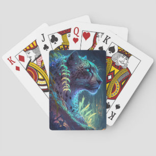 Panther Animal Portrait Painting Wildlife Spielkarten