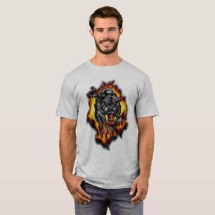 Panther Animal Tattoo Flames, T-Shirt