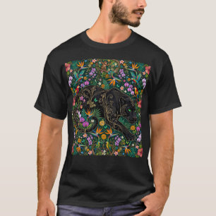 Panther auf Beutefang Surrealer Dschungel T-Shirt